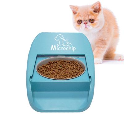 China Chip Automatic Identification Pet Feeder Smart Dog Cat Pet Feeder For Medium Small Animals for sale