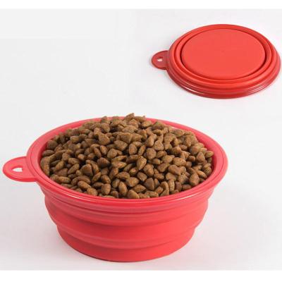 China 2021 Viable Silicone Collapsible Collapsible Feeder Portable Bowls Silicone Bowls For Dog And Cats for sale