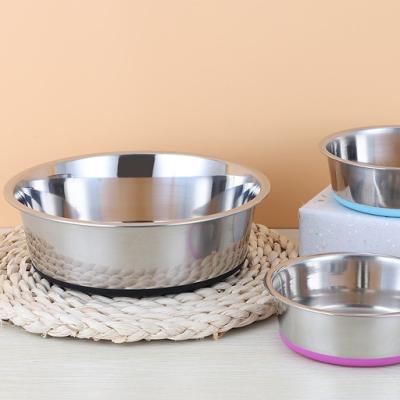 China Viable Other Pet Products Stainless Steel Dog Bowl With Rubber Base Dog Water Bowl Puppy Dishes for sale