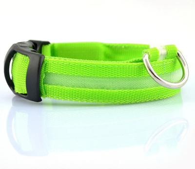 China Pet Detachable Accessories LED Dog Collar Strong Nylon LED Flashing Collars for sale