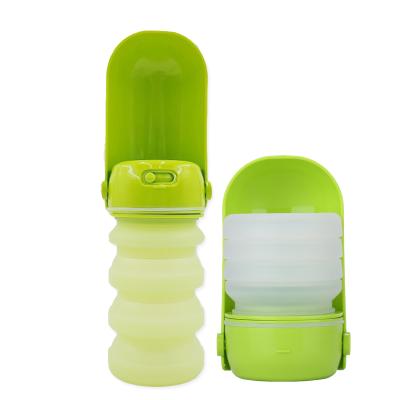 China Sustainable Wholesale Outdoor Portable Dog Travel Plant Drinking Water Bottle 300ml Silicon for sale