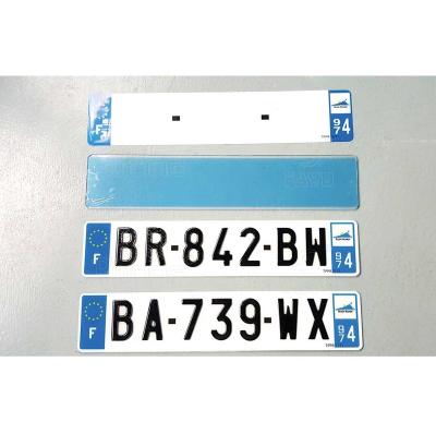 China acrylic car license plate for France / number plate uk for sale