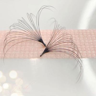 China Environmental Korean Fan Silk Natural Easy Wick Material Self Adhesive Easy Fanning False Eyelashes for sale