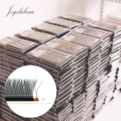 China 0.07mm color Y eyelash extension supplier custom premade 2d fans colored YY lashes for sale