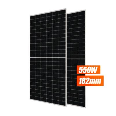 China 25A 48v 550w High Power Monocrystalline 550t Efficentcy Solar Panel Paneles Solares Cristalinos for sale