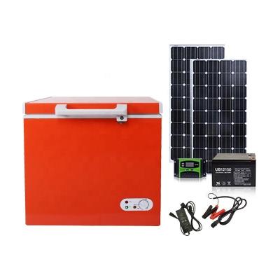 China China DC 12V Red House Best Seller Hotel 70L Outdoor Solar Powered Camping RV R134a Freezer Fridge System for sale