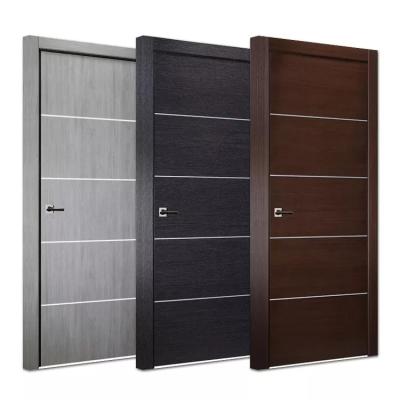 China Modern Design Waterproof Soundproof Technology WPC PVC Luxury Solid Wood Interior Doors With Frame for sale