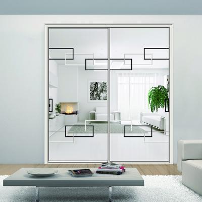 China Factory Price Modern French Exterior Commercial Entrance Double Glazed Aluminum Glass Sliding Doors for sale