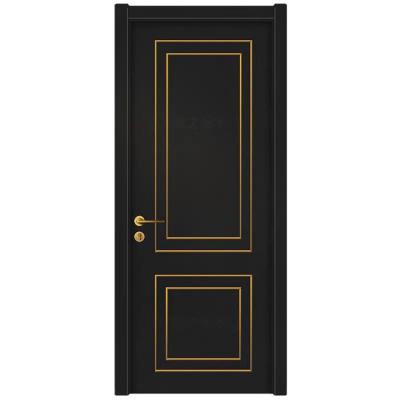 China 2022 Waterproof Hot Sale Wooden Interior Panel Glass Villa Interior Swing Door for sale