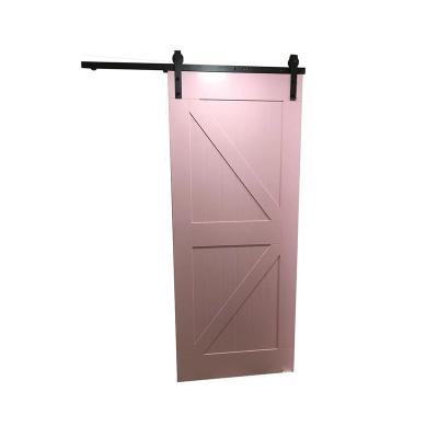 China Solid Oak Modern High Quality Interior Sliding Wooden Barn Door for sale