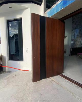 China New Style Design Luxury Entry Front Solid Wood Pivot Door Waterproof for sale