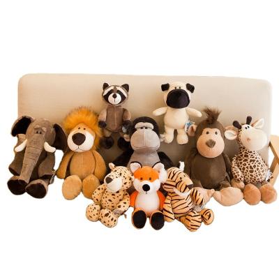 China Wholesale Soft Doll Forest Animals Fox Lion Elephant Tiger Monkey Deer Horse Children Stuffed Cartoon Finger Stuffed Plush Toy for sale