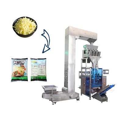 China Dry Automatic Food Cheese Packing Machine Cheese Grinder Packing Machine Packing Machine with 4 Head Weigher for sale