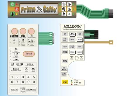 China Customized Pad Embossed Membrane Switch Touch Screen with 3M rear adhesive for sale