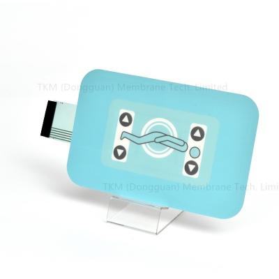 China 2.54mm Pitch Female Connector Membrane Switches With Embossed Buttons for sale