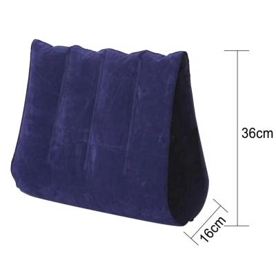 China Can be fold to store and easy to carry after deflating bed triangular exotic inflatable travel bedding pillow wave support waist body pillows portable foldable home textile for sale