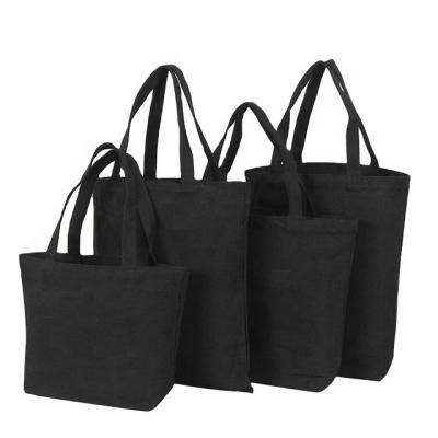 China Wholesale Grocery Eco-friendly Reusable Bags Woman Canvas Cotton Canvas Cotton Folding Thick Tote Bags for sale