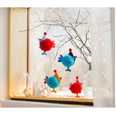 China DIY Toys Custom Design Brand Pompon-Winter Birds Wooden DIY Toys for sale