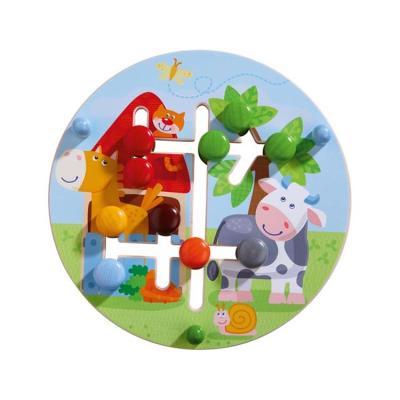 China Hot Selling Online Kids Toys Educational Item Toys Wooden Fine Motor Skills Board On The Farm Child Educational Toys for sale