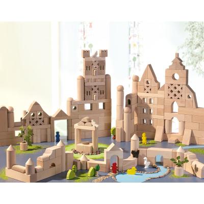 China Wooden Building Blocks Custom Design Brand Building Basic Building Blocks 102 Pcs Extra Large Wooden Starter Set for sale