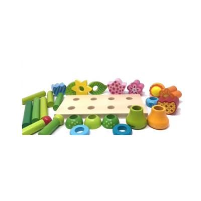 China Wooden Montessori Toys Hot Selling Products Bonita Flower Garden Children Toys Wooden Montessori for sale