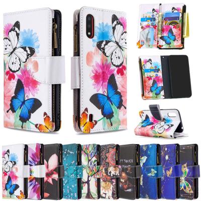 China Dirt-resistant PU Leather Zipper Wallet Phone Case For Samsung A01 Phone Case for sale