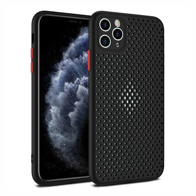 China Shockproof Heat Dissipation Mesh TPU Phone Case For iPhone 11 pro XS max XR XS max 6 7 8 plus for sale