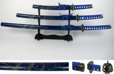 China hand made high quality  japanese samurai swords set dragon swords SS086 for sale