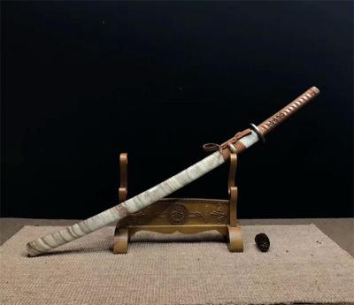 China hand forged japanese samurai sword  T10 steel with clay tempered real hamon  SS142 for sale