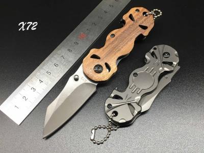 China wholesale folding knife with wood handle X72 for sale