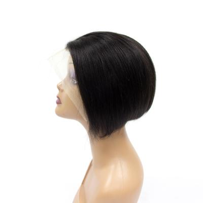 China Cheap Short Bob Straight Bob Wig, Bob Wig 180% Density Yaki Lace Front Wig, Straight 100% Brazilian Virgin Hair Wig for sale