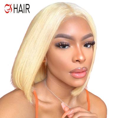 China Blonde Front Bob Wig, Short Blonde 613 Bob Lace Wig, 613 Hd Virgin 10a 613 Lace Front Bob Wig Excellent Quality 4x4 Lace Wig for sale