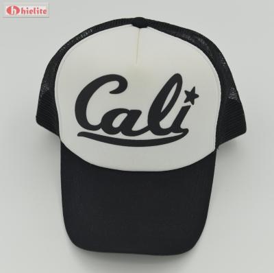 China JOINT Custom Foam 5 Panel Printed Front And Back Colored Mesh Trucker Hats for sale