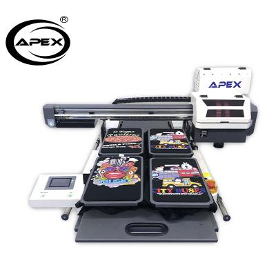 China Garment Shops Double DX5 UV Printer APEX Printer NDTG6090B T-shirt textile garment main dtg printers for sale