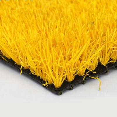 China Soft High Quality PE Yarn Colored Kindergarten Rainbow Synthetic Grass Artificial Turf Lawn for sale