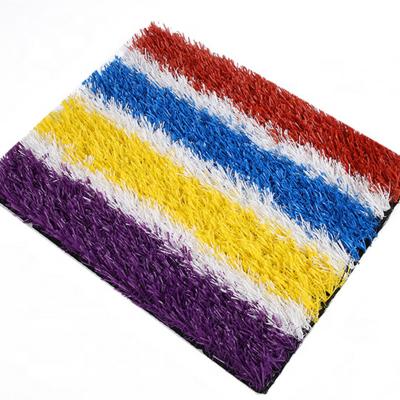 China High Quality Cheap Soft Yellow Purple Red 25mm Colorful Water Resistant Outdoor Synthetic Grass for sale