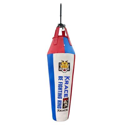 China Gym Wholesale Krace PU Training Wall Custom Leather Boxing Equipment Kicking Sand Standing Punch Bag for sale