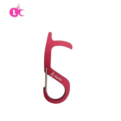 China Factory Price Modern Multi Tool Bottle Opener Hook No Touch Custom Aluminum Handfree Door Opener With Rubber Stylus for sale