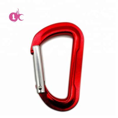 China Use For Outdoor Hammock Factory Price Wholesale Good Quality D Shape Lightweight Aluminum Climbing Carabiner With Snap Lock for sale