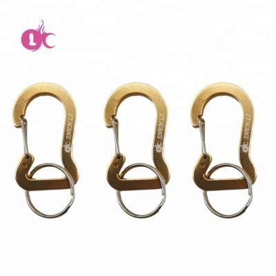 China Manufacturer Wholesale Different Colors D Flat Bags Accessory Shaped Carabiner For Key Chain for sale