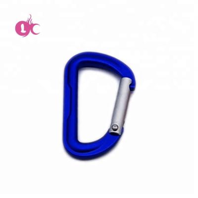 China High Quality Customized Heavy Industry Aluminum Logo Environmental Protection D Shaped Carabiner for sale