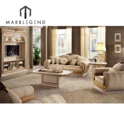 China (Size) Home Decor Adjustable Sofa Set Furniture Luxury Single Wooden Sofa Chair European Living Room Sofa Set Luxury Furniture for Luxury Villa for sale