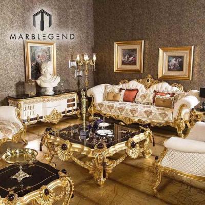 China (Size) Home Decor Elegant Adjustable Wooden Sofa Furniture For Living Room European Luxury Sofa Furniture For Villa for sale