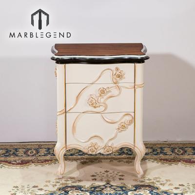 China (Size)High Quality Retro Classic Nightstand Adjustable Furniture With Drawer Luxury BedsideTable For Bedroom for sale