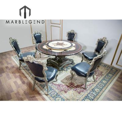 China Hot Selling Modern Home Decor Dining Room Furniture Dining Table Set and Chairs (Height) Adjustable for sale