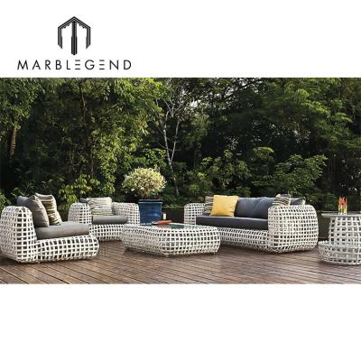 China Sun Design Beach Furniture Traditional Outdoor Foldable Outdoor Rattan Sofas Outdoor Sectional Sofa For Villa for sale