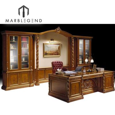 China (Size) Interior Design Adjustable Classic Office Furniture Customized Antique Luxury Home Office Desks For Apartment for sale