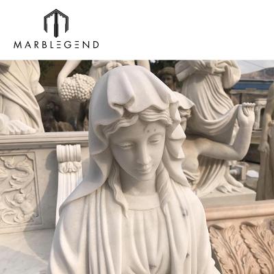 China Modern Custom Hand Carved Life Size Marble Garden Decoration Figure Sculpture for sale