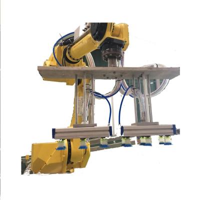 China Building Material Shops Industry Robotic Packing Line Stacking Bag Palletizing Suck Suction Robot Arm Clamper Gripper for sale