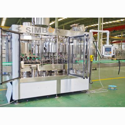 China 3in1 Food Blueberry Juice Glass Bottle Blueberry Mulberry Rinsing Capsule Sealing Capping Filling Machine for sale